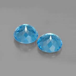  ct natürliche blauer Topas-Edelsteine, Rundschliff, VVS-VS