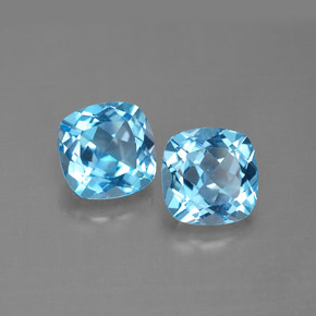  ct natürliche blauer Topas-Edelsteine, Kissenschliff, VVS-VS