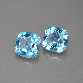  ct natürliche blauer Topas-Edelsteine, Kissenschliff, VVS-VS