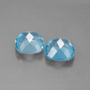  ct natürliche blauer Topas-Edelsteine, Kissenschliff, VVS-VS