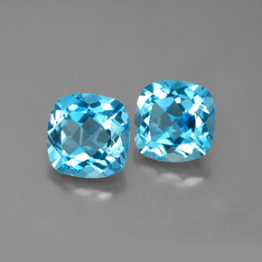  ct natürliche blauer Topas-Edelsteine, Kissenschliff, VVS-VS