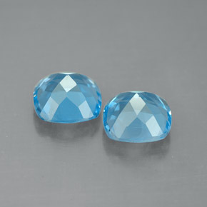  ct natürliche blauer Topas-Edelsteine, Kissenschliff, VVS-VS