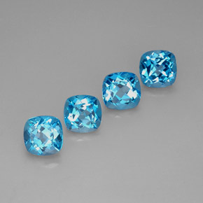  ct natürliche blauer Topas-Edelsteine, Kissenschliff, VVS-VS