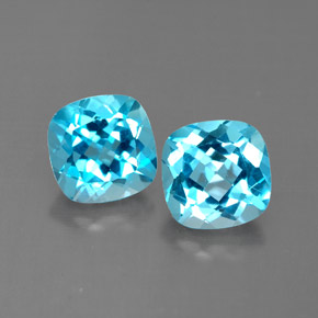  ct natürliche blauer Topas-Edelsteine, Kissenschliff, VVS-VS