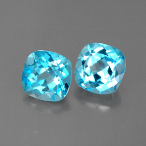  ct natürliche blauer Topas-Edelsteine, Kissenschliff, VVS-VS