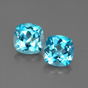  ct natürliche blauer Topas-Edelsteine, Kissenschliff, VVS-VS