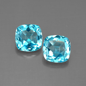  ct natürliche blauer Topas-Edelsteine, Kissenschliff, VVS-VS