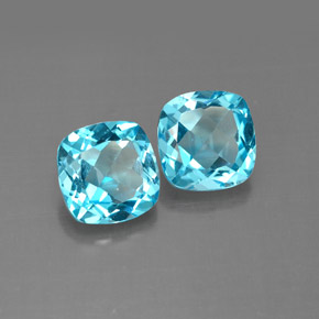  ct natürliche blauer Topas-Edelsteine, Kissenschliff, VVS-VS