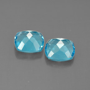  ct natürliche blauer Topas-Edelsteine, Kissenschliff, VVS-VS