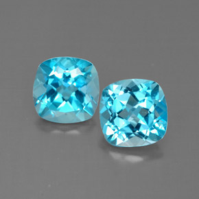  ct natürliche blauer Topas-Edelsteine, Kissenschliff, VVS-VS