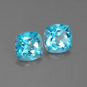  ct natürliche blauer Topas-Edelsteine, Kissenschliff, VVS-VS