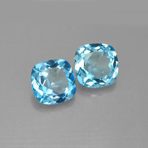  ct natürliche blauer Topas-Edelsteine, Kissenschliff, VVS-VS