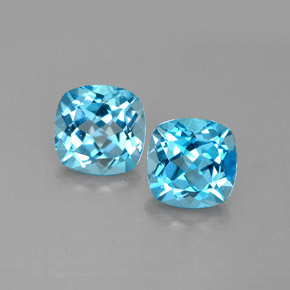  ct natürliche blauer Topas-Edelsteine, Kissenschliff, VVS-VS