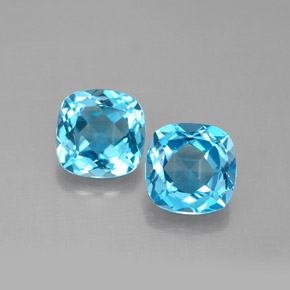  ct natürliche blauer Topas-Edelsteine, Kissenschliff, VVS-VS