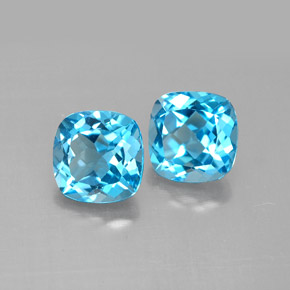  ct natürliche blauer Topas-Edelsteine, Kissenschliff, VVS-VS