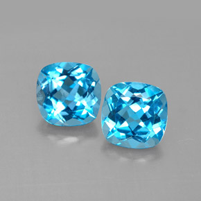  ct natürliche blauer Topas-Edelsteine, Kissenschliff, VVS-VS