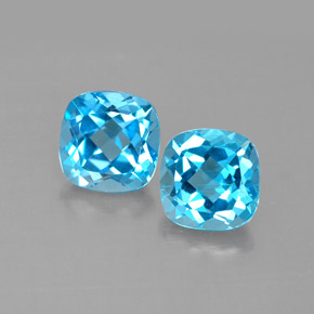  ct natürliche Schweizer Blau Topas-Edelsteine, Kissenschliff, VVS-VS