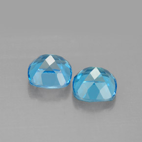  ct natürliche Schweizer Blau Topas-Edelsteine, Kissenschliff, VVS-VS