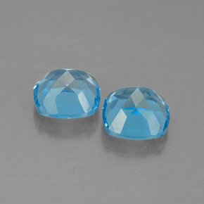  ct natürliche blauer Topas-Edelsteine, Kissenschliff, VVS-VS