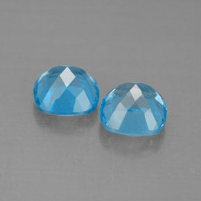  ct natürliche blauer Topas-Edelsteine, Kissenschliff, VVS-VS
