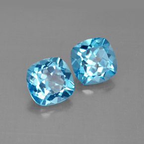  ct natürliche blauer Topas-Edelsteine, Kissenschliff, VVS-VS