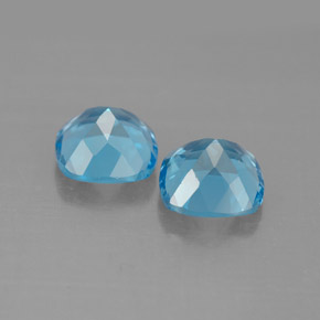  ct natürliche blauer Topas-Edelsteine, Kissenschliff, VVS-VS