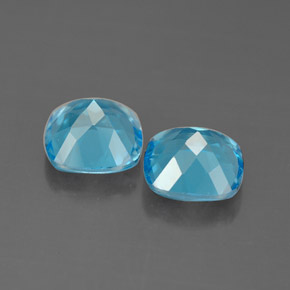  ct natürliche blauer Topas-Edelsteine, Kissenschliff, VVS-VS