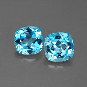  ct natürliche blauer Topas-Edelsteine, Kissenschliff, VVS-VS