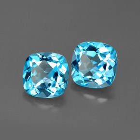  ct natürliche blauer Topas-Edelsteine, Kissenschliff, VVS-VS