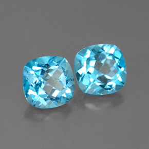  ct natürliche blauer Topas-Edelsteine, Kissenschliff, VVS-VS