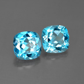  ct natürliche blauer Topas-Edelsteine, Kissenschliff, VVS-VS