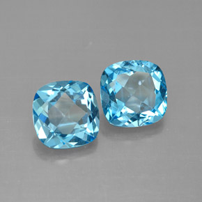  ct natürliche blauer Topas-Edelsteine, Kissenschliff, VVS-VS