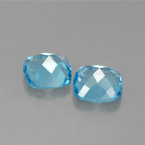  ct natürliche blauer Topas-Edelsteine, Kissenschliff, VVS-VS
