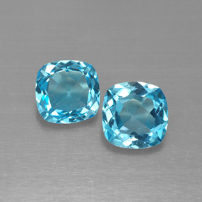  ct natürliche blauer Topas-Edelsteine, Kissenschliff, VVS-VS
