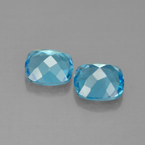  ct natürliche blauer Topas-Edelsteine, Kissenschliff, VVS-VS