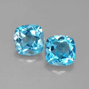  ct natürliche blauer Topas-Edelsteine, Kissenschliff, VVS-VS