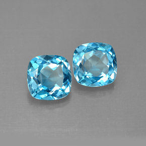  ct natürliche blauer Topas-Edelsteine, Kissenschliff, VVS-VS
