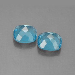  ct natürliche blauer Topas-Edelsteine, Kissenschliff, VVS-VS