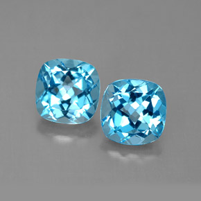  ct natürliche blauer Topas-Edelsteine, Kissenschliff, VVS-VS