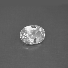1,53 ctw natürlicher weißer Topas, Oval Schliff, VS