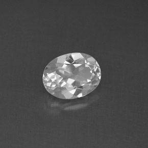 1,55 ctw natürlicher weißer Topas, Oval Schliff, VS