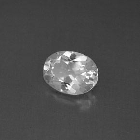 1,55 ctw natürlicher weißer Topas, Oval Schliff, VS