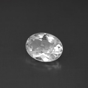 1,62 ctw natürlicher weißer Topas, Oval Schliff, VS