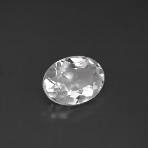1,62 ctw natürlicher weißer Topas, Oval Schliff, VS