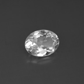 1,54 ctw natürlicher weißer Topas, Oval Schliff, VS