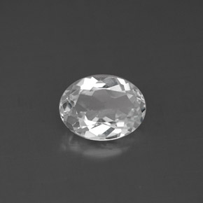 1,44 ctw natürlicher weißer Topas, Oval Schliff, VS