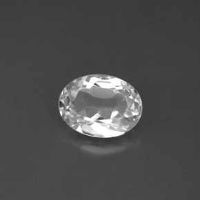 1,44 ctw natürlicher weißer Topas, Oval Schliff, VS