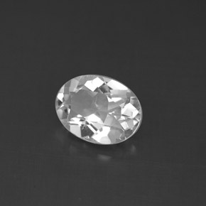 1,48 ctw natürlicher weißer Topas, Oval Schliff, VS