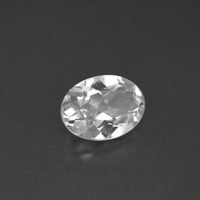 1,48 ctw natürlicher weißer Topas, Oval Schliff, VS