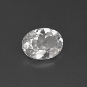 1,57 ctw natürlicher weißer Topas, Oval Schliff, VS